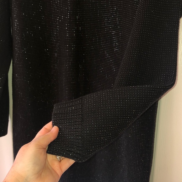 RtA “Celeste” Black Metallic Flecked Mini Sweater Dress, Size XL. Retail $455. - Picture 11 of 13